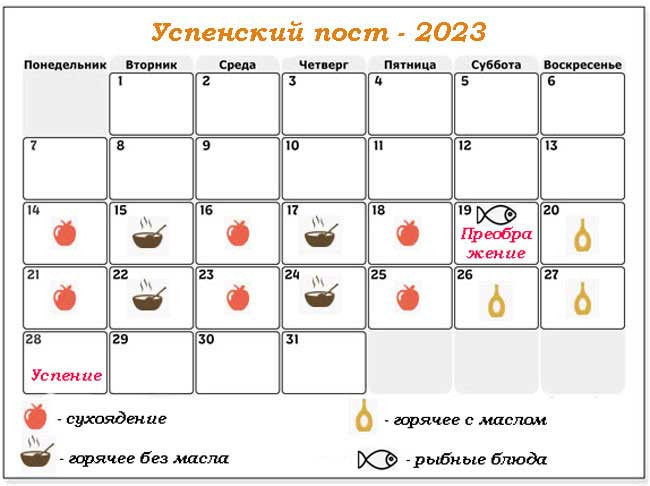 Правила питания Успенского поста с 14 по 27 августа, что можно и нельзя  кушать » Информационное агентство «DOBRO-NEWS.COM»