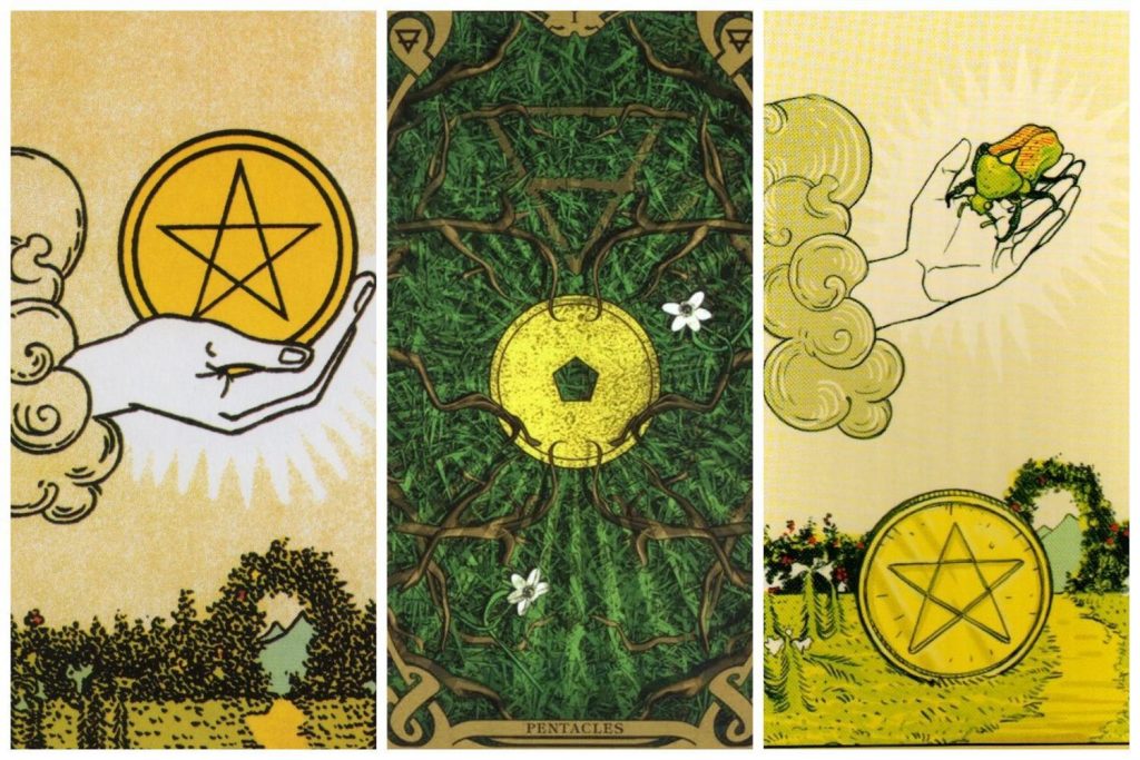 двойка пентаклей таро сочетания