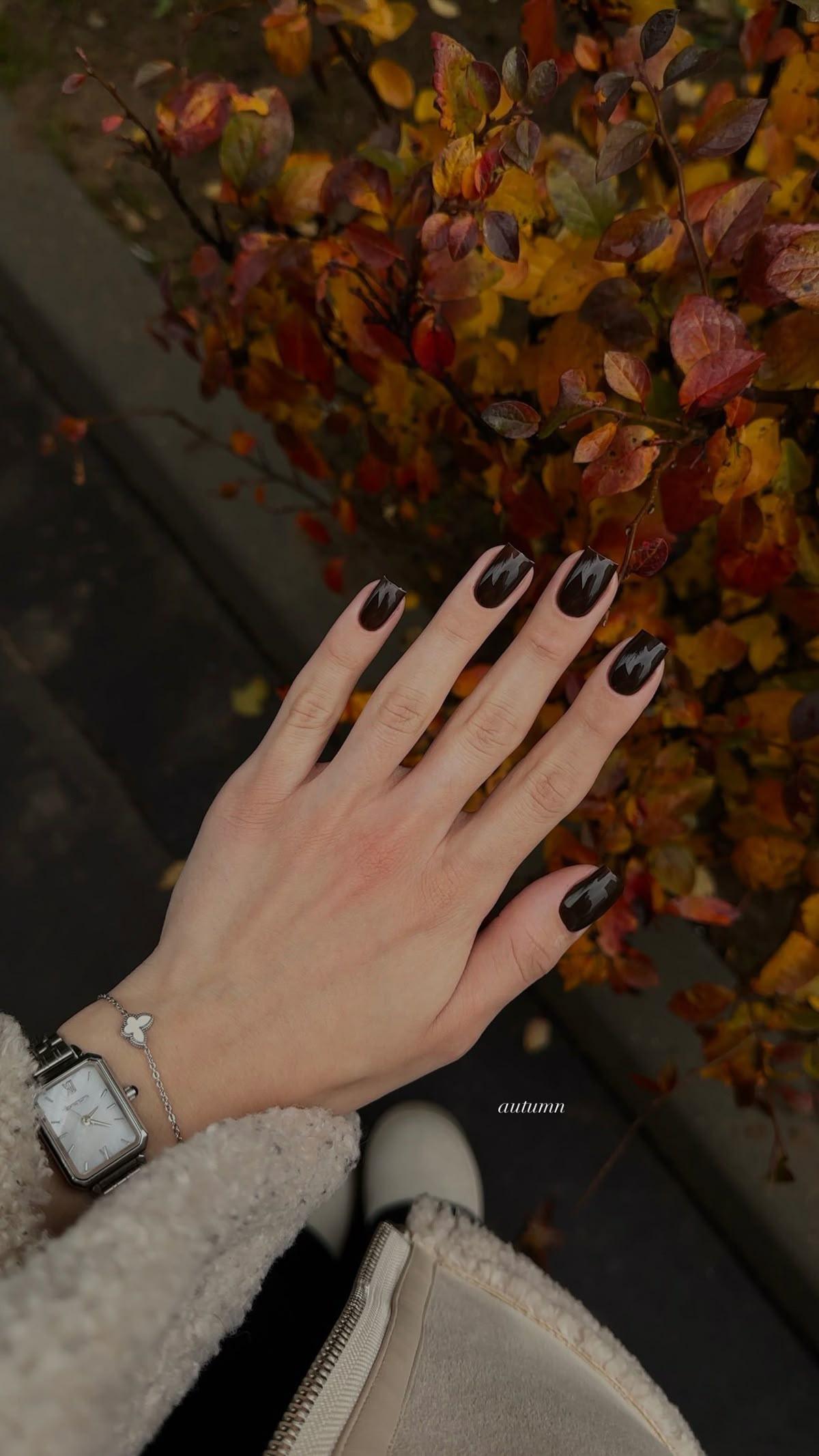 20 самых красивых идей маникюра в темных оттенках