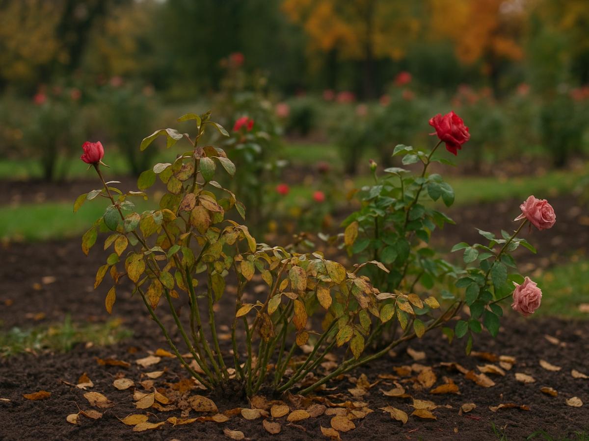 простой способ уберечь розы от болезней накануне зимы