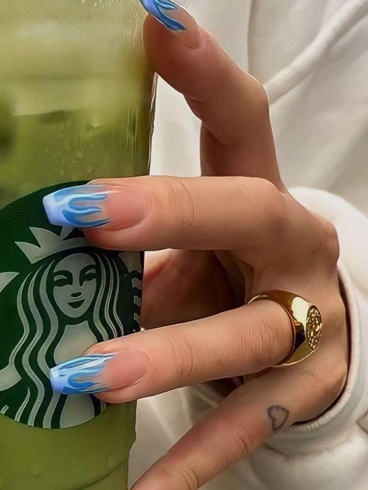 Как выглядит "пламенный" маникюр