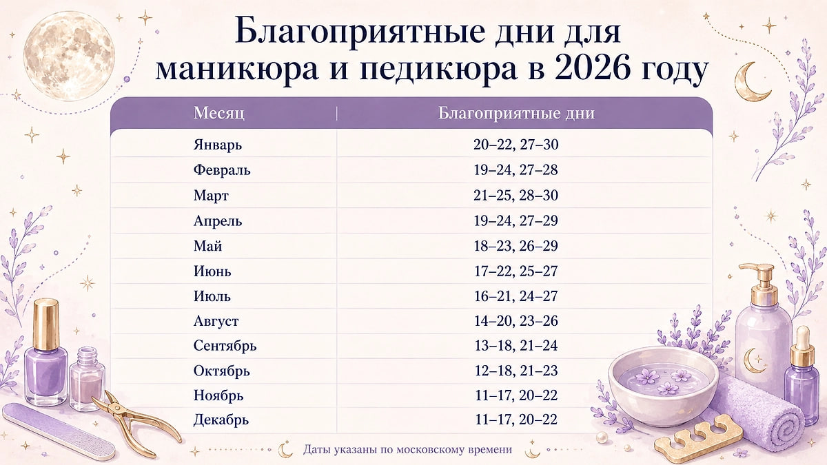 Лунный календарь красоты и здоровья на 2026 год